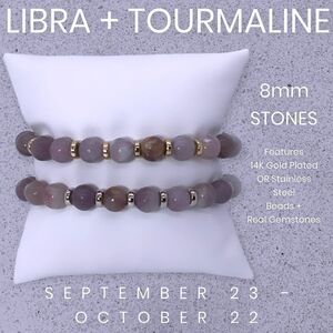 NWT Wool + Pepper Co. Libra + Tourmaline Bracelet - Zodiac x Gemstone Collection